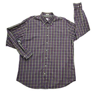 Peter Millar Shirt Men XL Multicolor Cotton Plaid Long Sleeve Dress‎ Button Down
